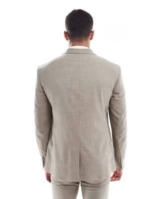 River Island Slim Linen Mix Suit Jacket