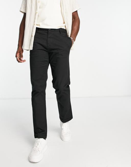 River Island slim smart chinos in black | ASOS