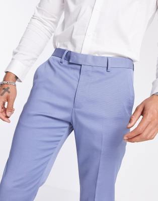 river island blue suit trousers