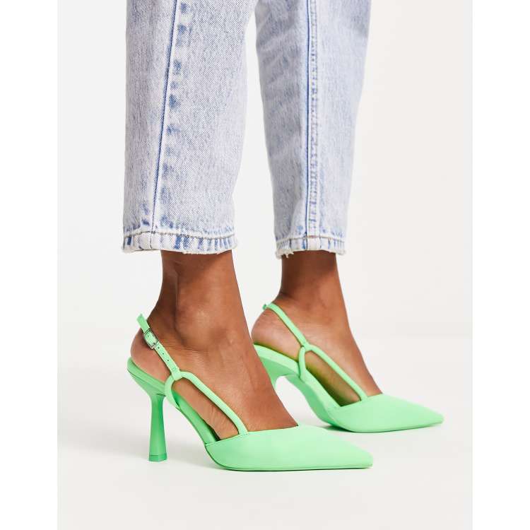 Green slingback store