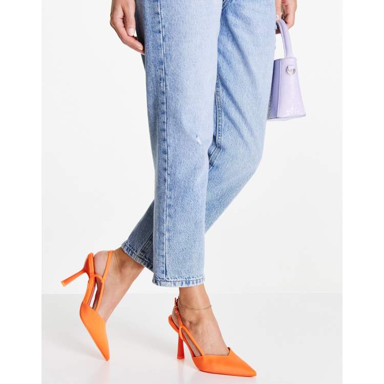 Orange heels river island best sale