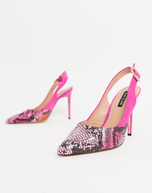 Pink 2024 snakeskin shoes