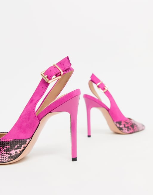 Pink snake sale print heels