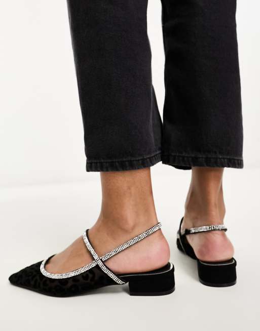 River Island slingback pointed shoes in black, 2 of 4