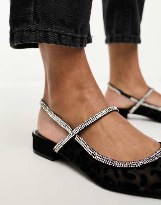 River Island slingback pointed shoes in black, 4 of 4