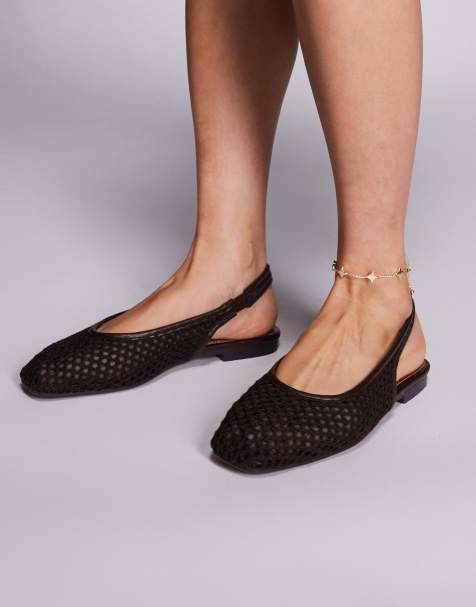 River Island slingback sandals in brown - view 1
