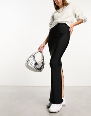 River Island Slinky Fitted Skirt in Black - ASOS Price Checker
