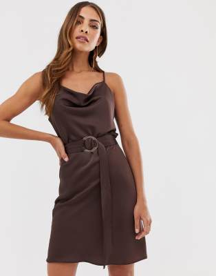 slip dress with belt