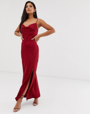 River Island slip dress with cowl neck 