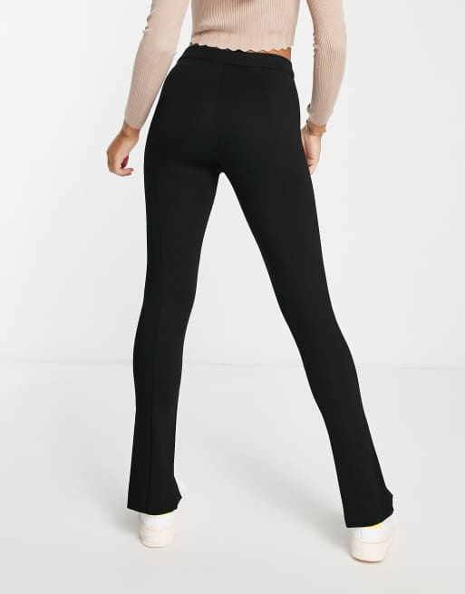 Slit-Hem Ponte Leggings