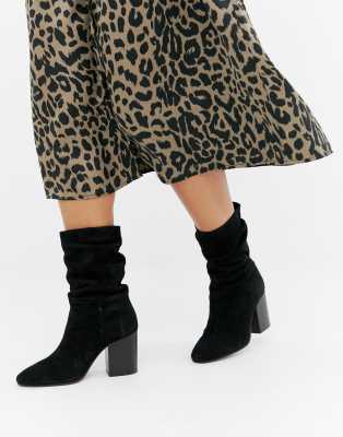 river island black slouch boots