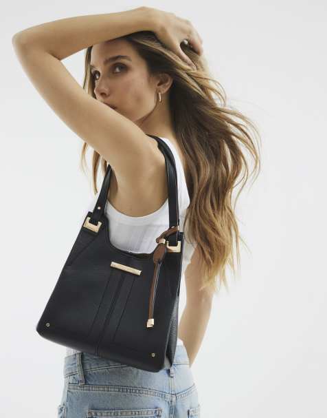 River Island Slouch small tote bag in black - view 1