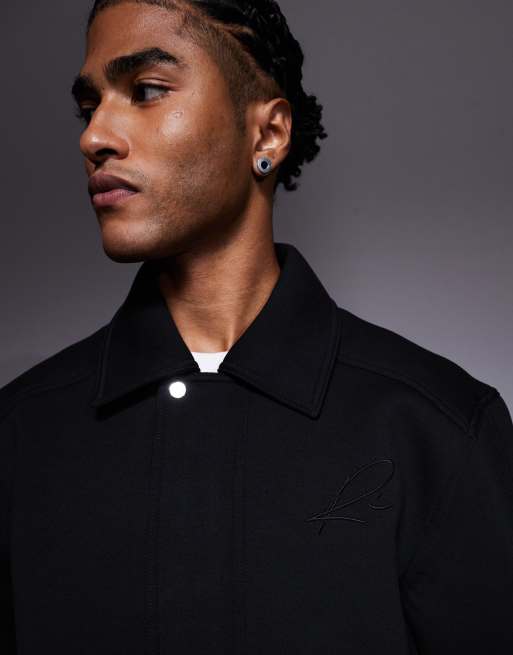 River Island smart bomber jacket in black
