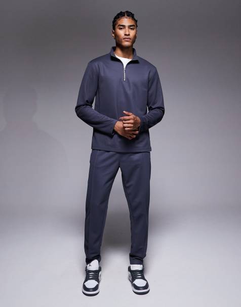 River Island smart co-ord in dark GREY - view 1