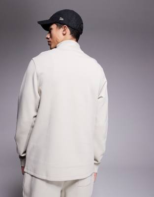 River Island Smart Half Zip Sweatshirt In Gray