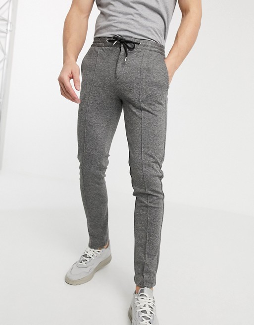 River Island smart joggers in charcoal