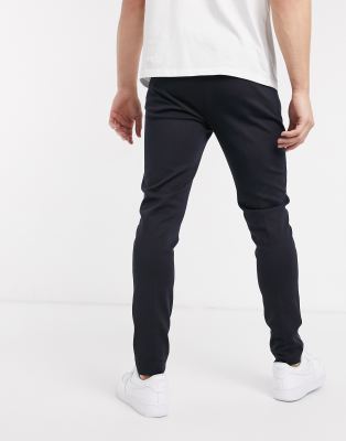 navy smart joggers