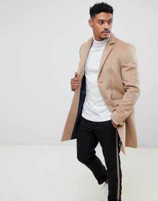 river island camel coat mens