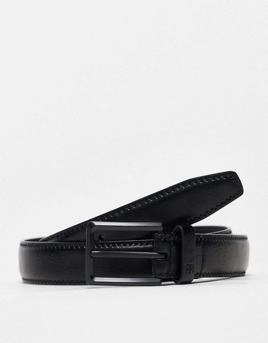 smart PU belt in black