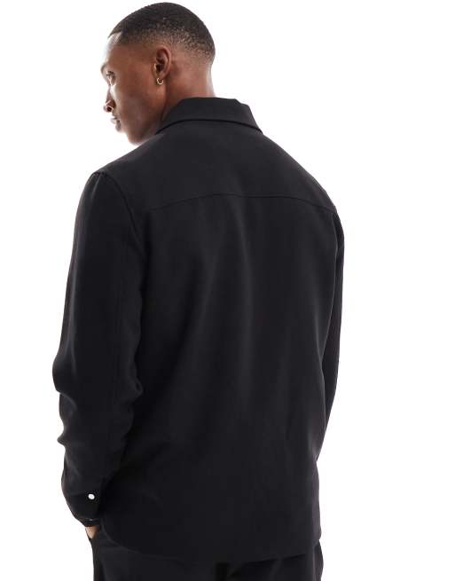 River Island smart shacket in black | ASOS