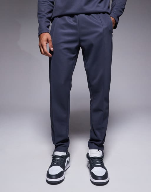 River Island smart slim joggers in dark GREY, 2 of 5