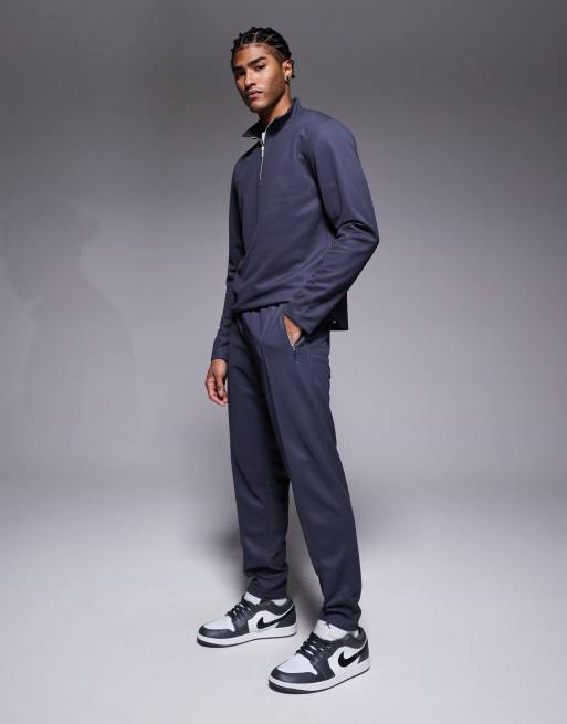 River Island smart slim joggers in dark GREY, 3 of 5
