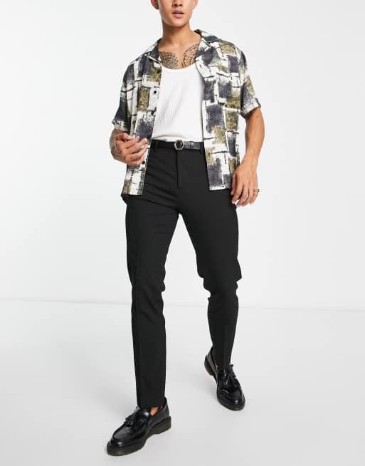 River Island smart slim smart pants in black