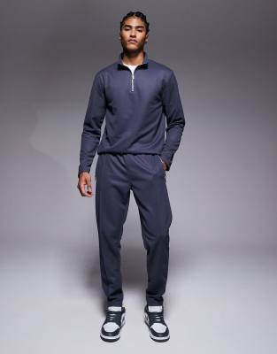 River Island Smart Slim Sweatpants In Blue