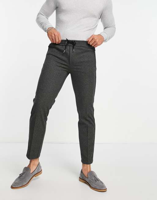 River Island smart trackies in herringbone grey