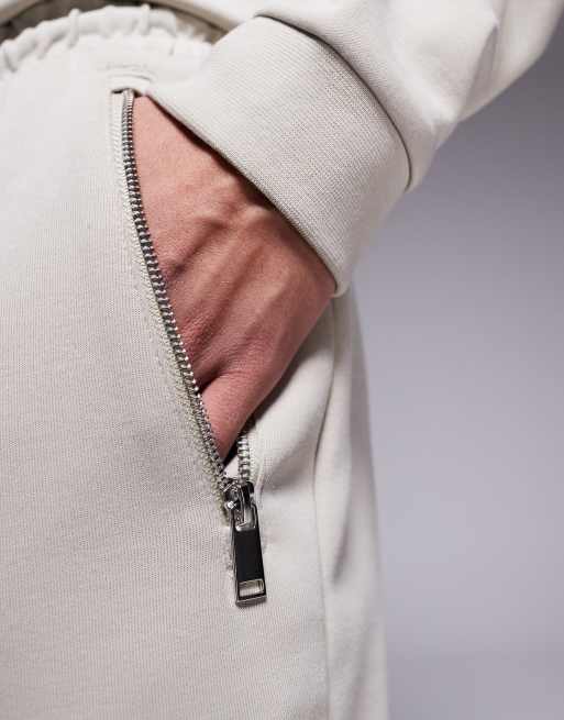 River Island smart trackies in light grey (part of a set)