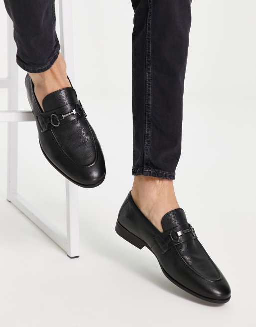 River Island snaffle detail loafer in black