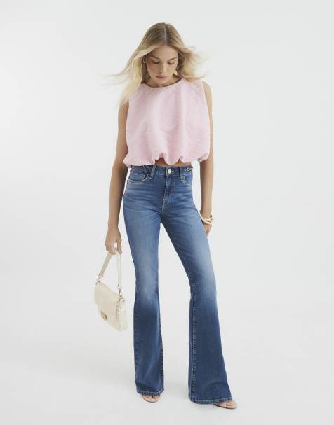 River Island Snaffle mid rise bootcut jeans in denim - medium - view 1