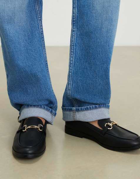 River Island Snaffle trim loafers in black - view 1