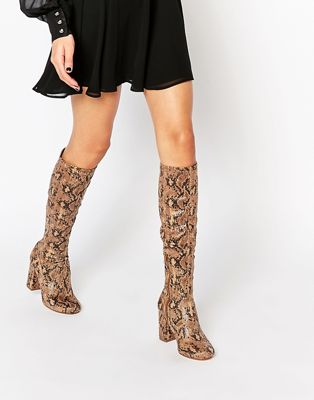 knee snake boots