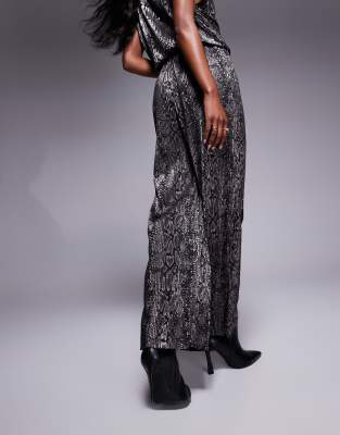 RIVER ISLAND SNAKE PLISSE PANTS 