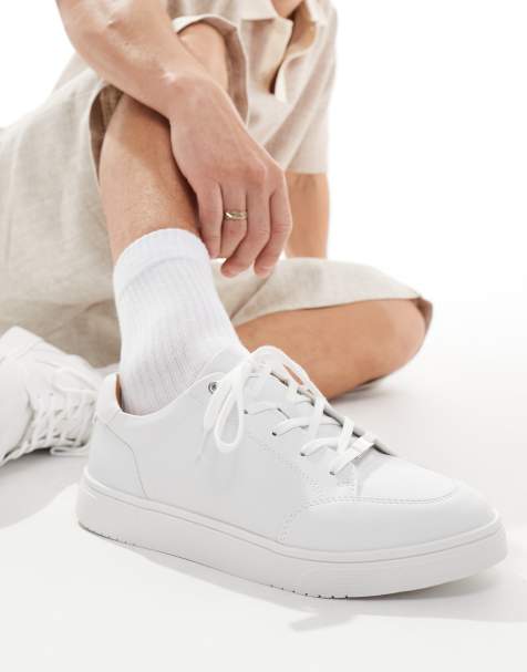 River Island - Sneakers bianche in misto testurizzato - view 1