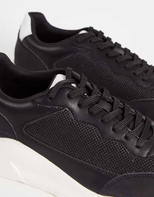 River Island - Sneakers da corsa con lavorazione in rilievo nere, 2 di 4
