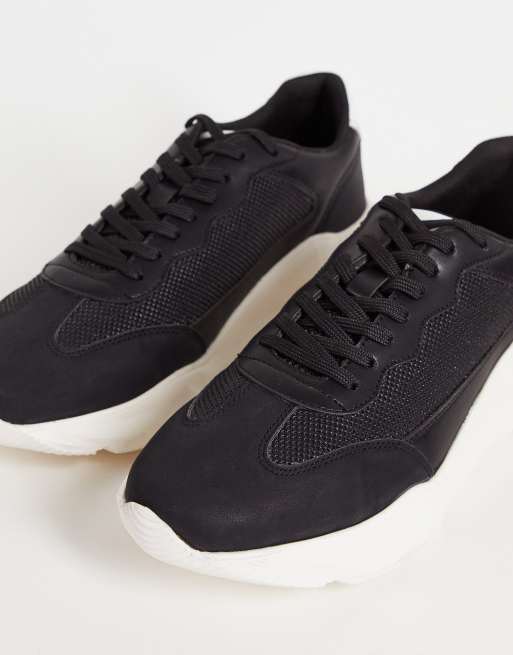 River Island - Sneakers da corsa con lavorazione in rilievo nere, 4 di 4