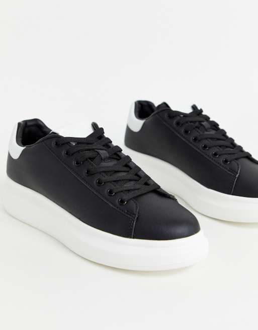 River Island sneakers with chunky sole in black | ASOS