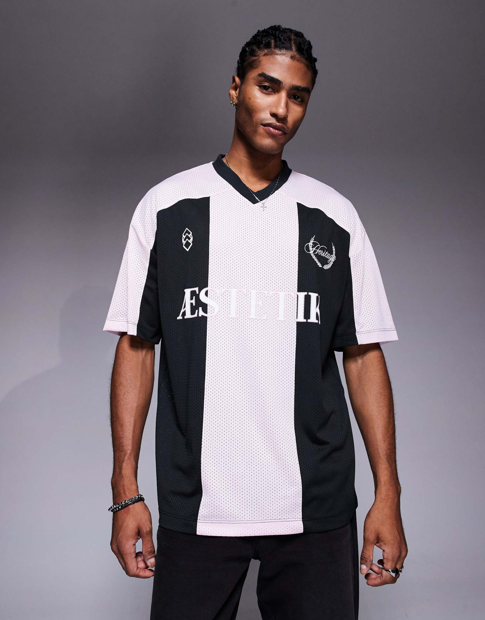 Футбольная футболка River Island в черную полоску