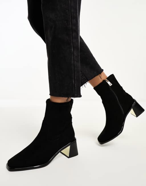 River island block heel 2024 boots