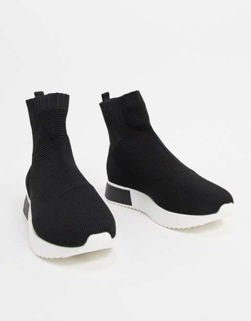 River Island sock trainer hybrid in black