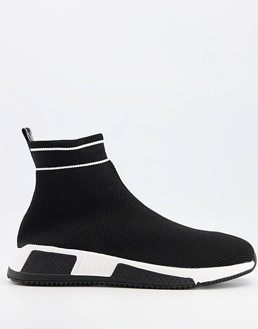 River Island sock trainer in black | ASOS