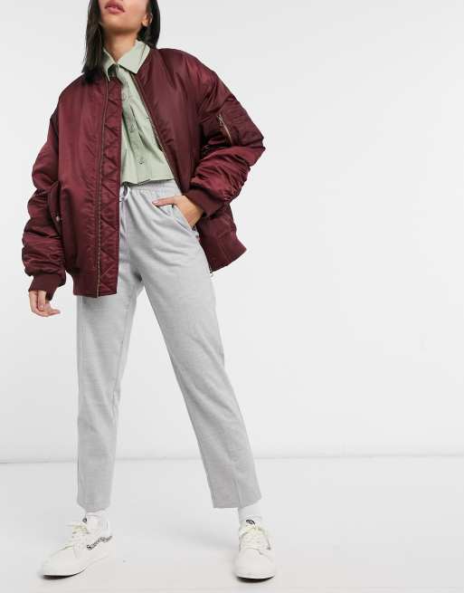 River Island soft touch sweatpants in gray