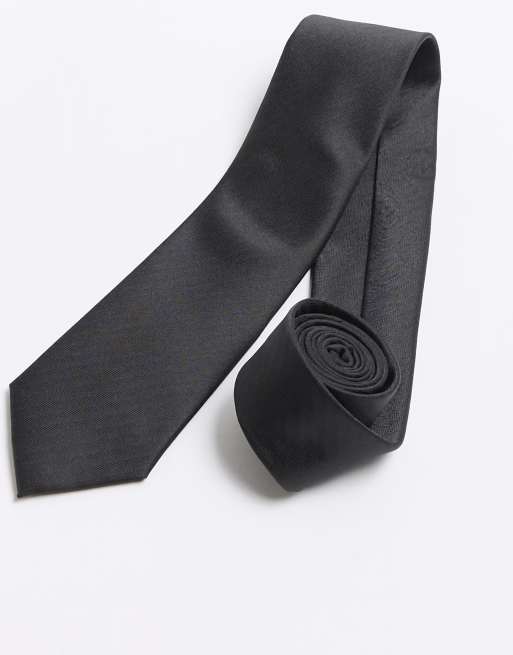 River Island - Sort slips med sildebensmønster