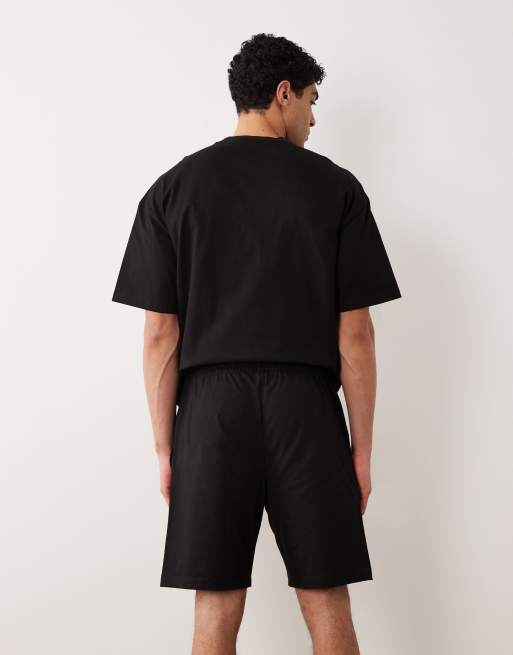 River Island - Sort sæt med oversized T-shirt i firkantet pasform og shorts, 3 af 5