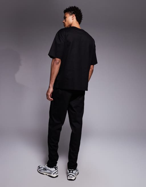 River Island - Sort sæt med T-shirt og joggingbukser i jersey, 3 af 5