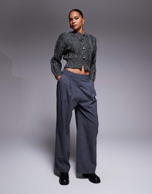 River Island speckled knit cardigan in black , 2 of 4