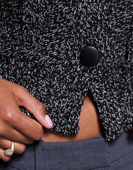 River Island speckled knit cardigan in black , 4 of 4