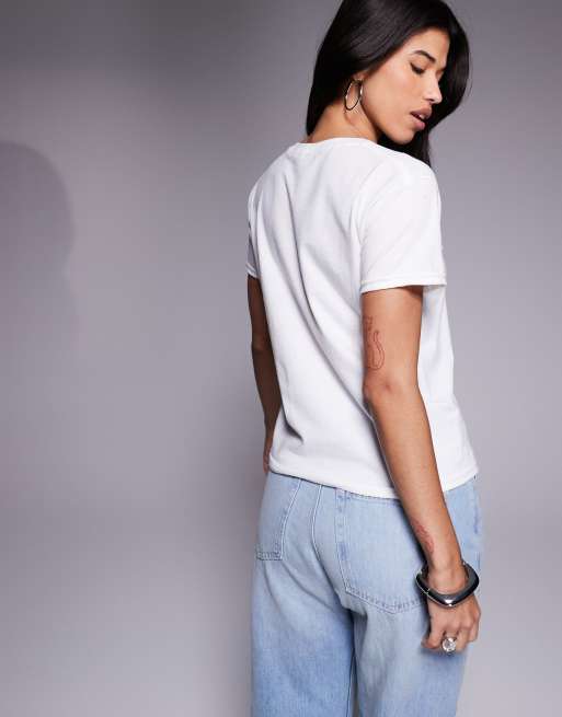 River Island spicy marg t-shirt in white, 3 of 4